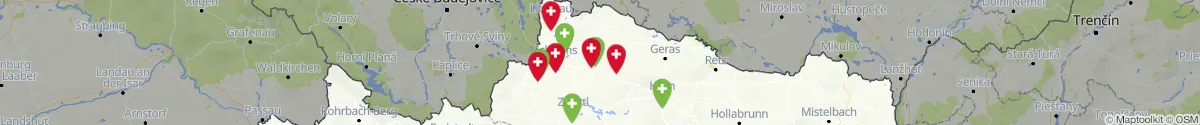 Kartenansicht für Apotheken-Notdienste in der Nähe von Eggern (Gmünd, Niederösterreich)